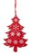 Kurt Adler 6.5" Alpine Chic Red and White Wooden Nordic Christmas Tree Ornament